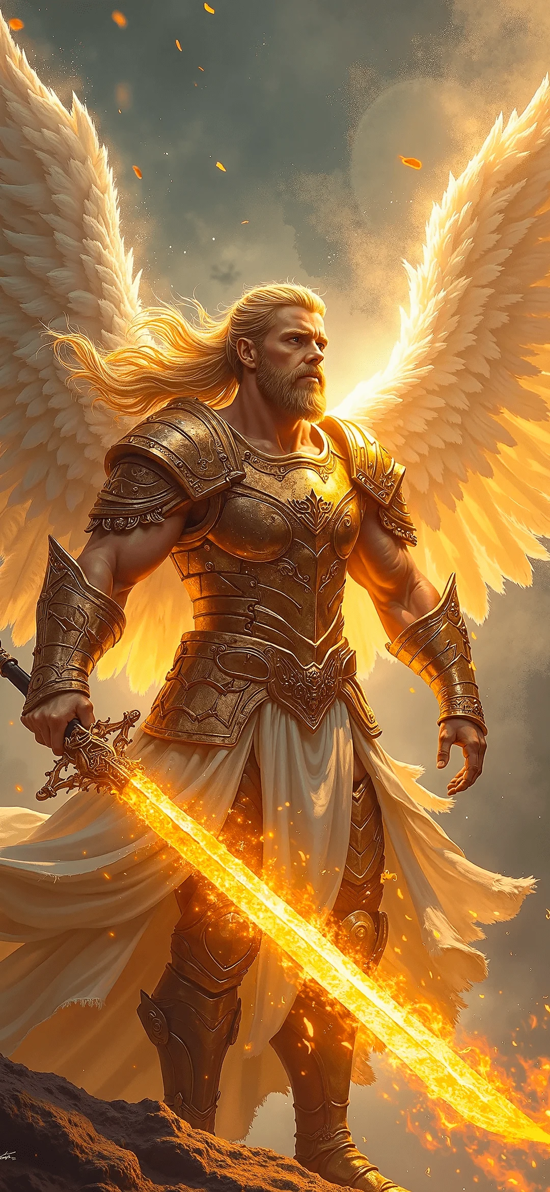 Gold angel wallpaper for iphone