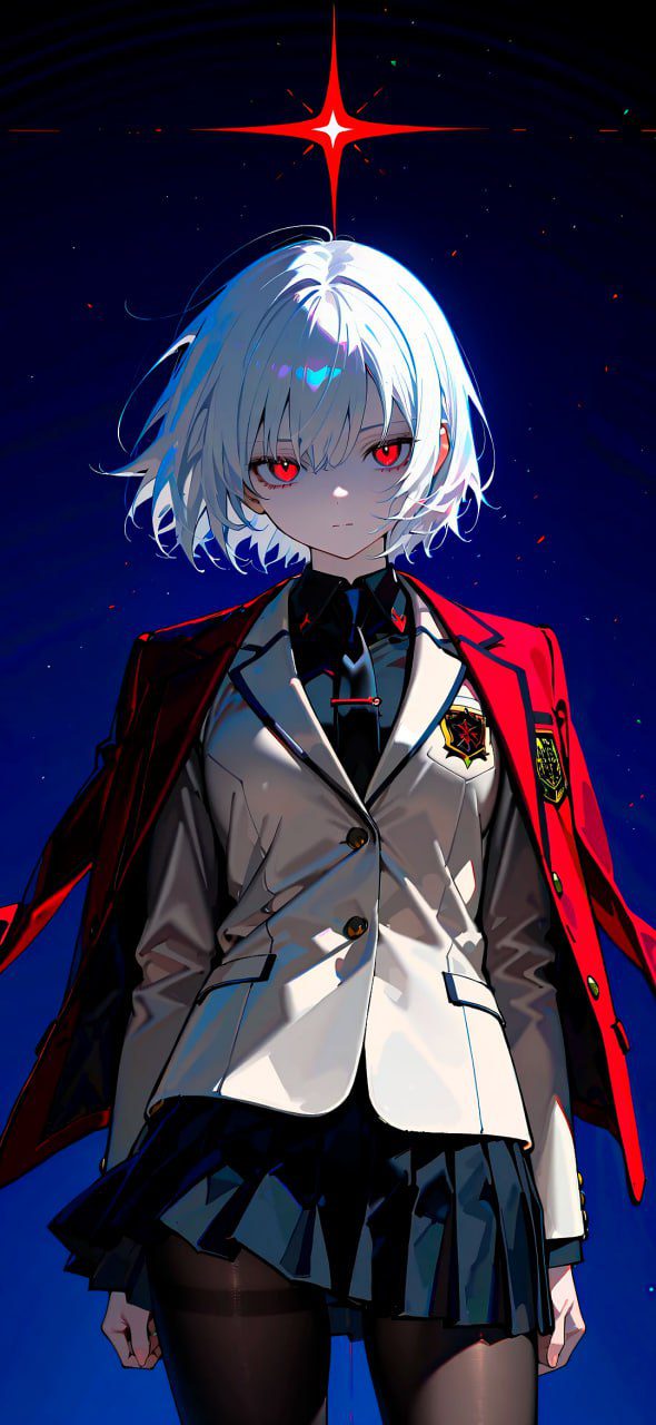 Anime girl in a red jacket