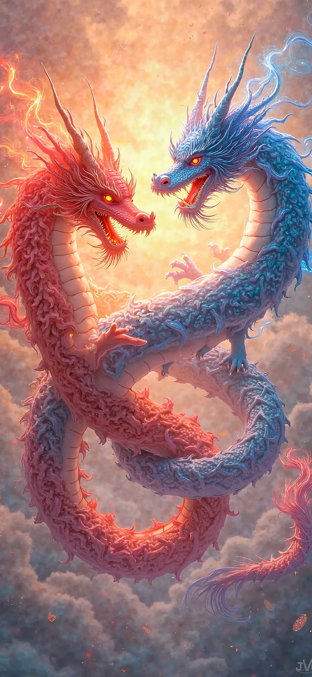 Two chinese dragon