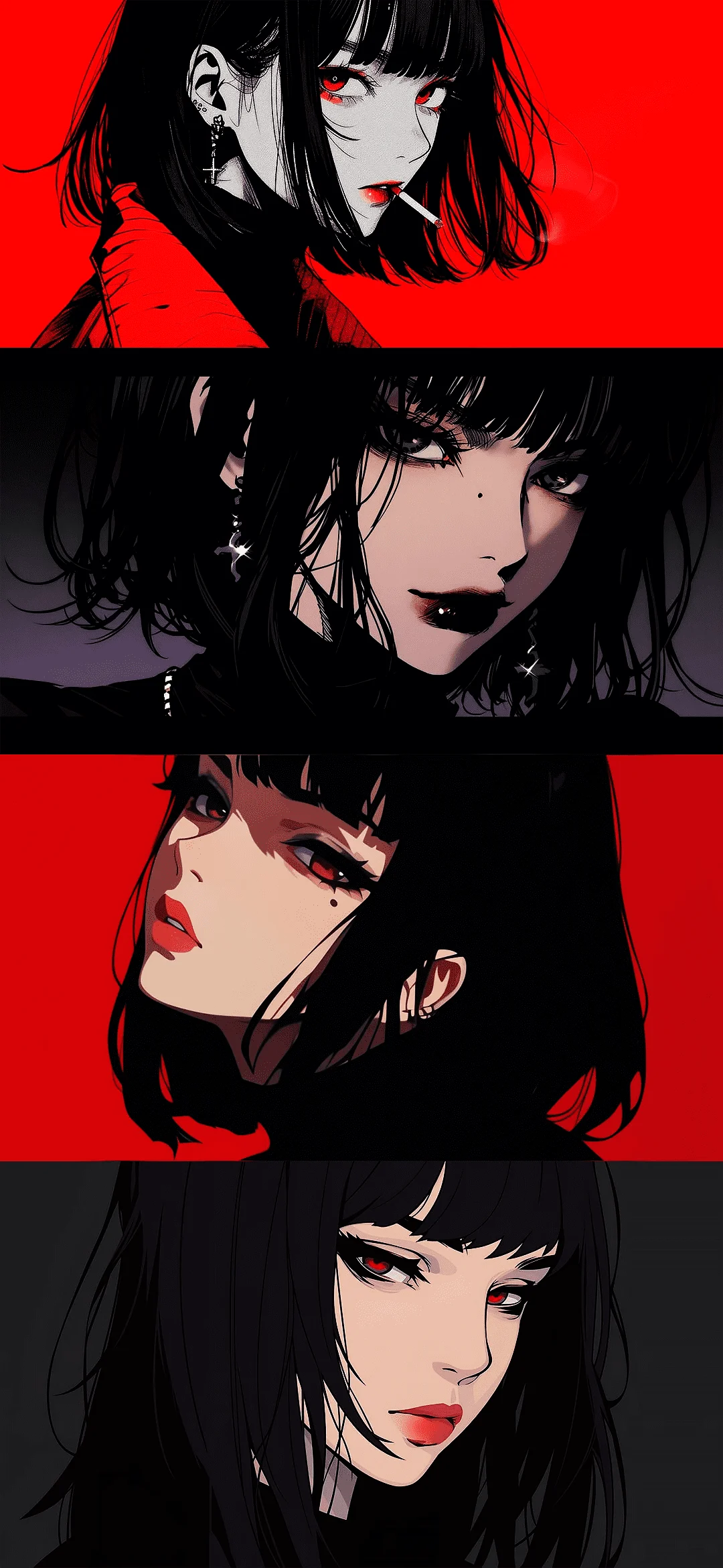 Anime Portraits – Four Girls Wallpapers