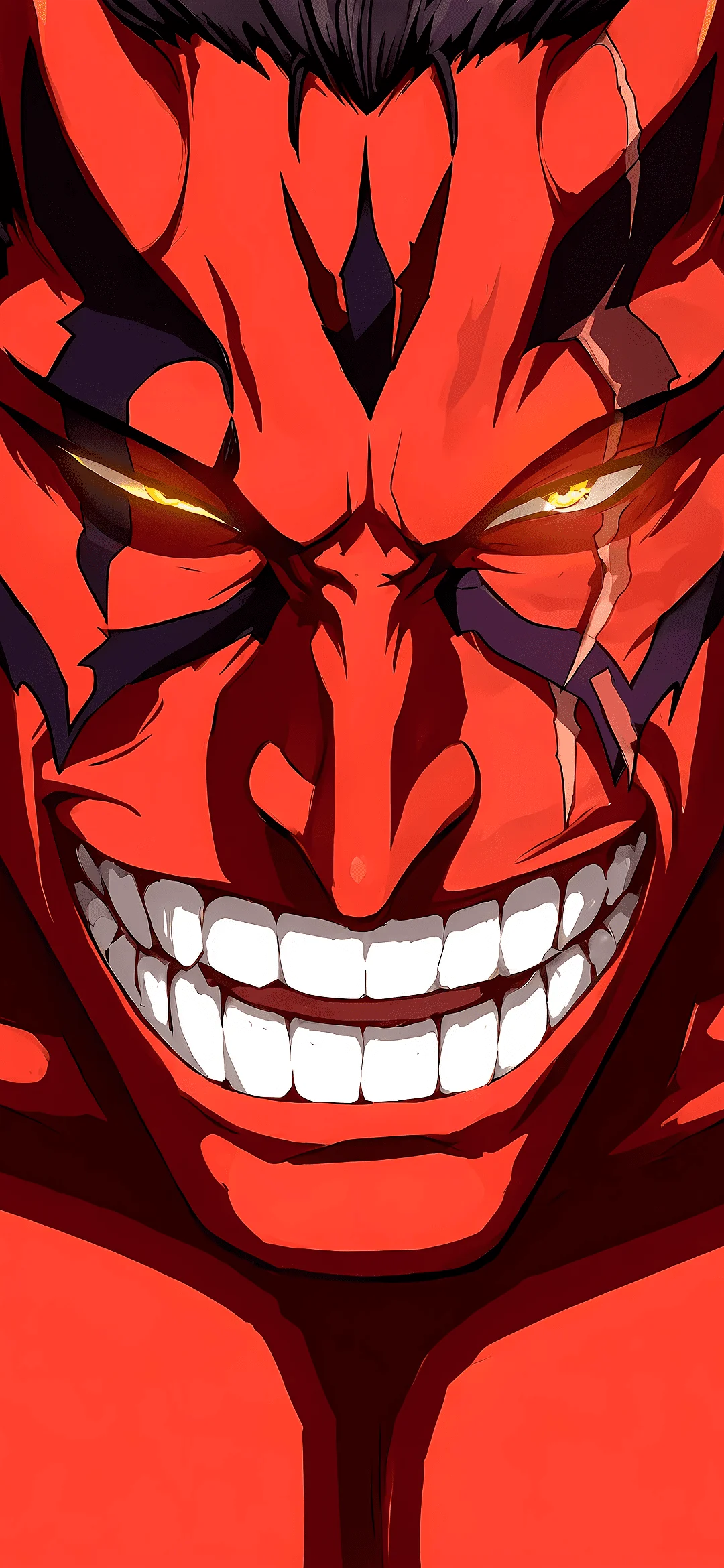 Anime demon smile wallpaper for mobile