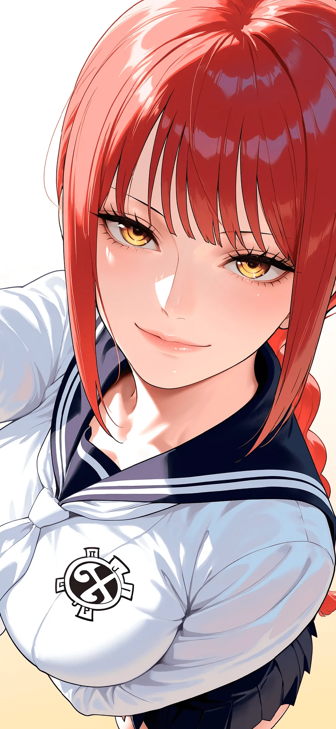 Anime girl with golden eyes