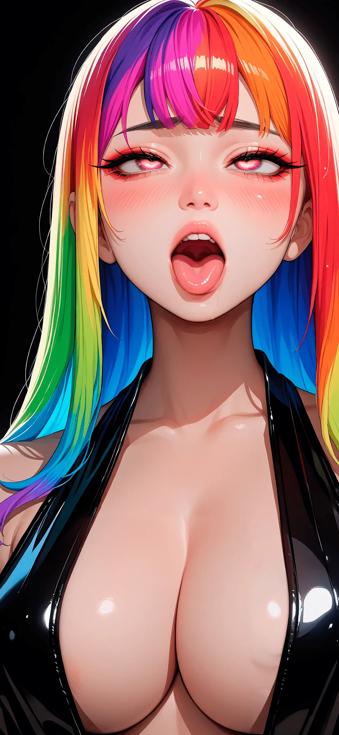 Anime girl with multi-colored hair, Anime girl with multi-colored hair wallpaper in HD