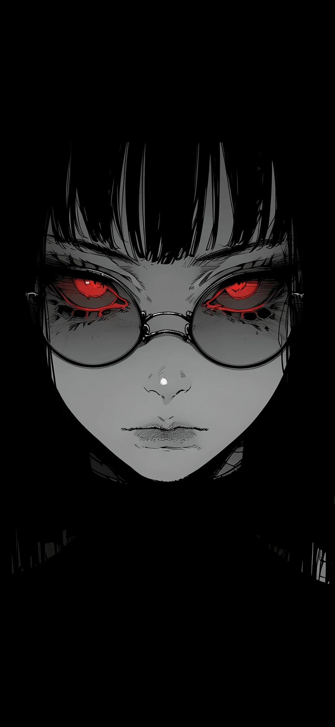 Anime girl with red eyes