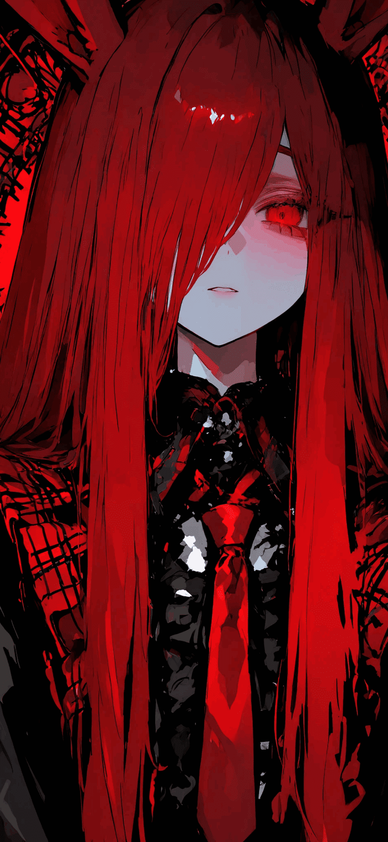 Anime girl with red hair