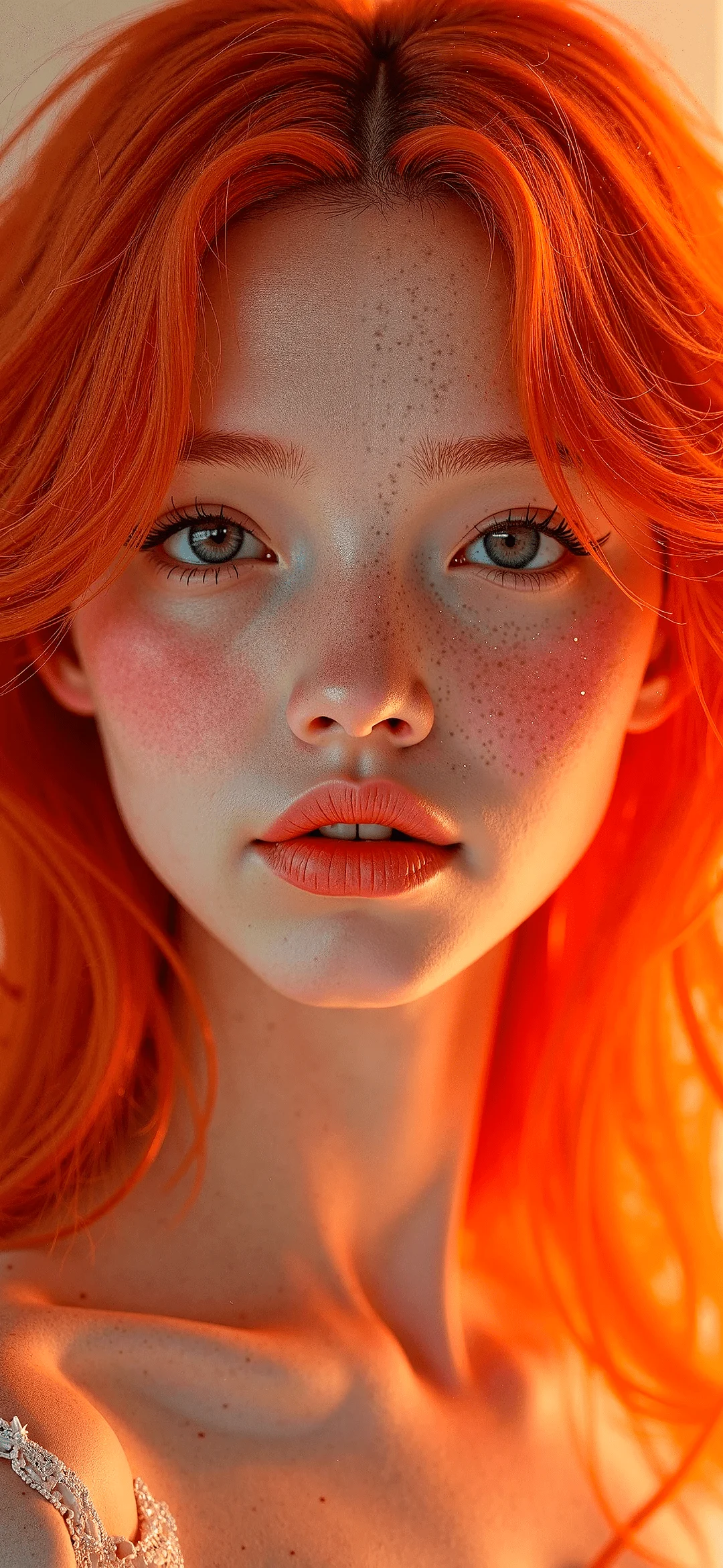 Girl with freckles