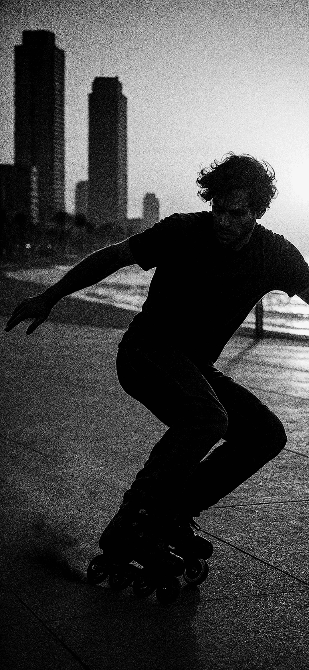 Man on roller skates