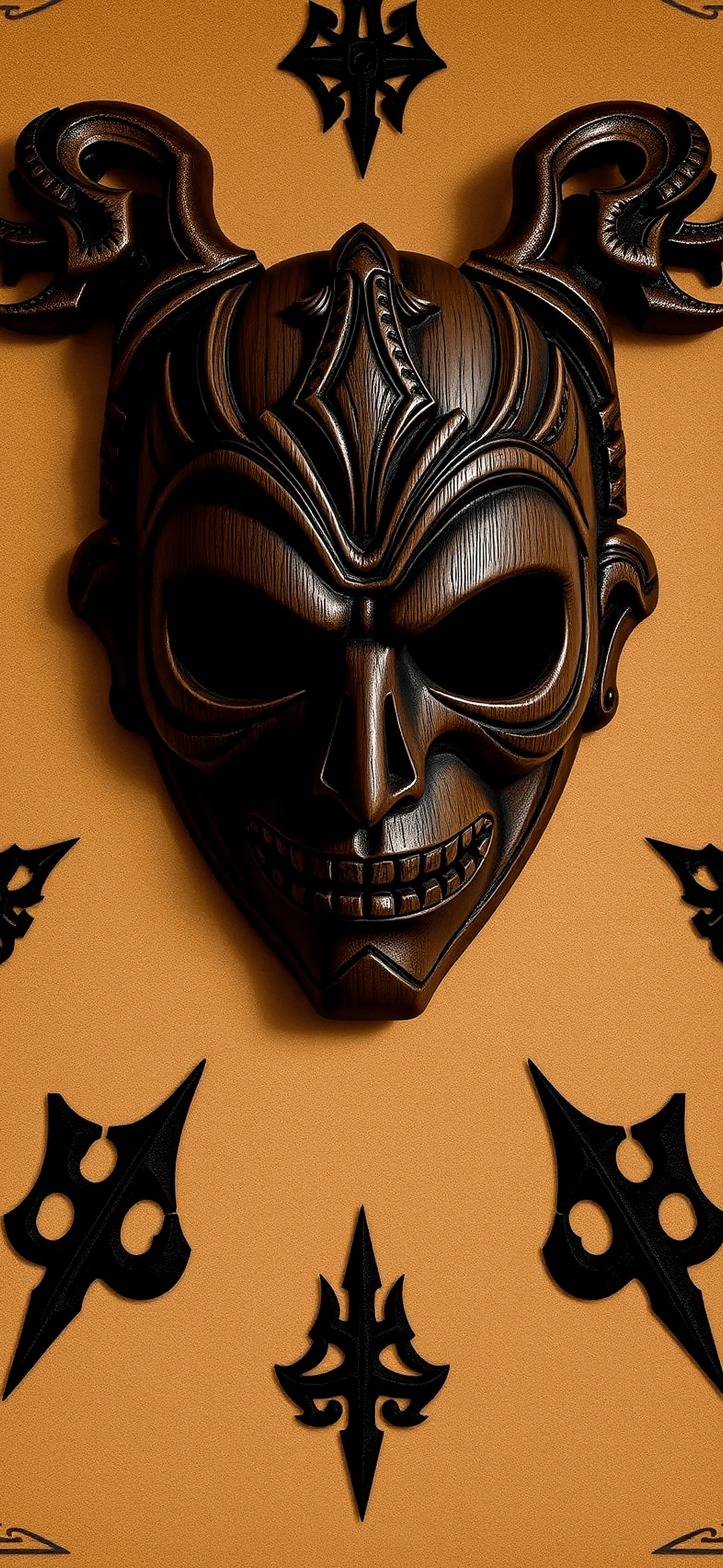 Mask on an orange background
