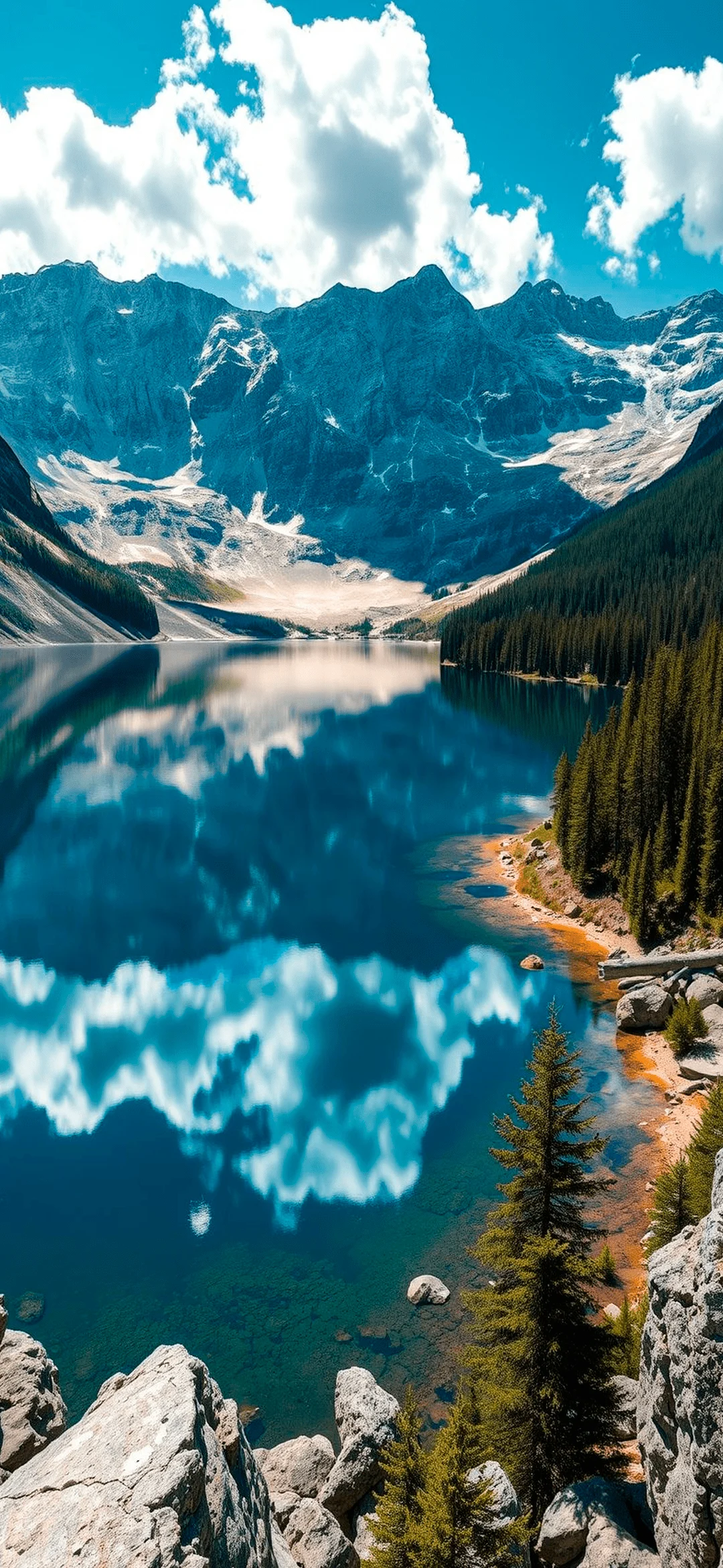 River with beauty mountains