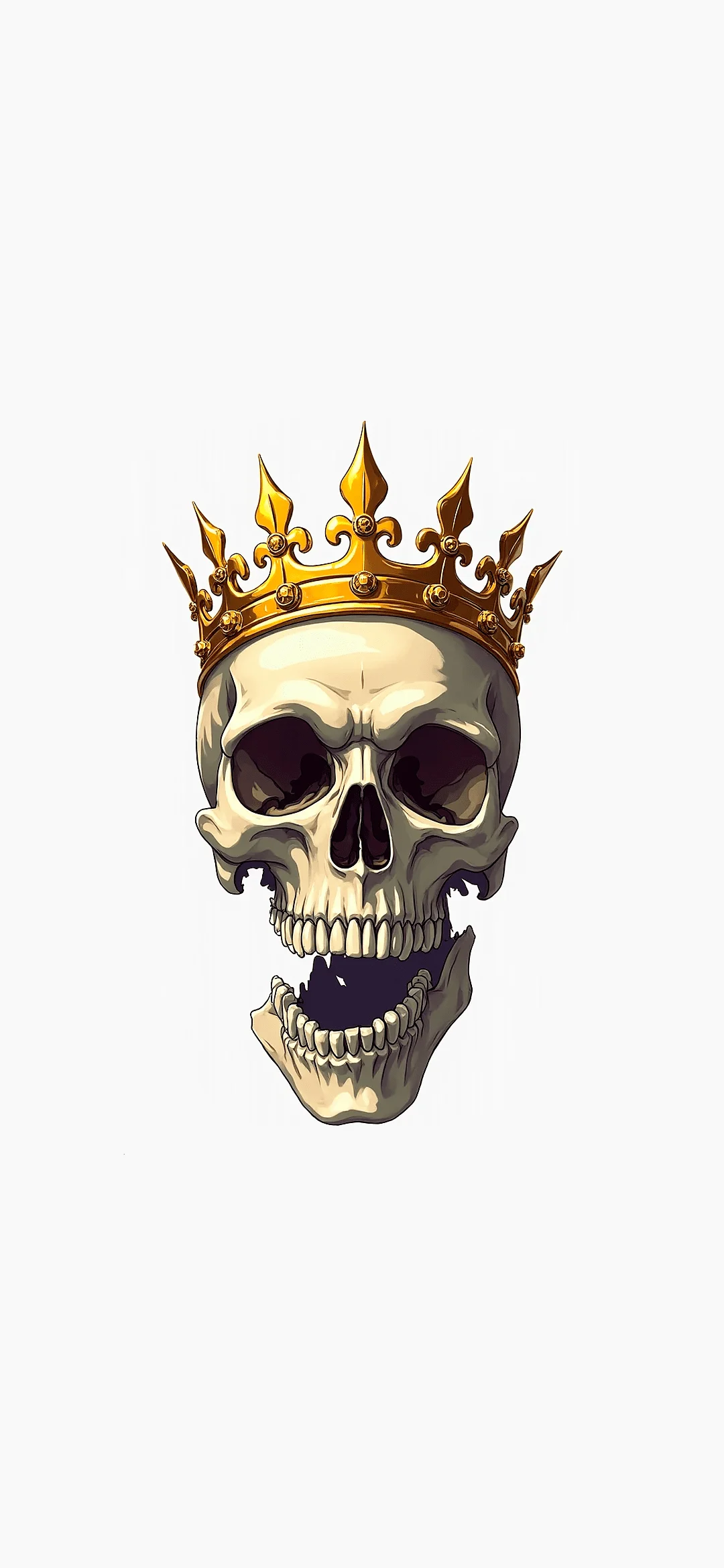 Skull with a crown