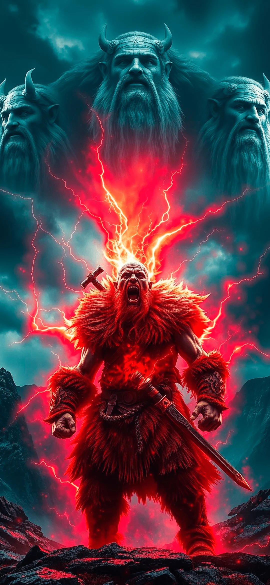 Viking with the gods