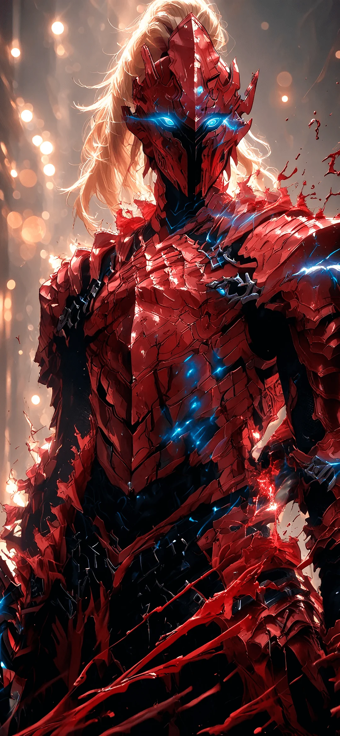 Warrior in red armor