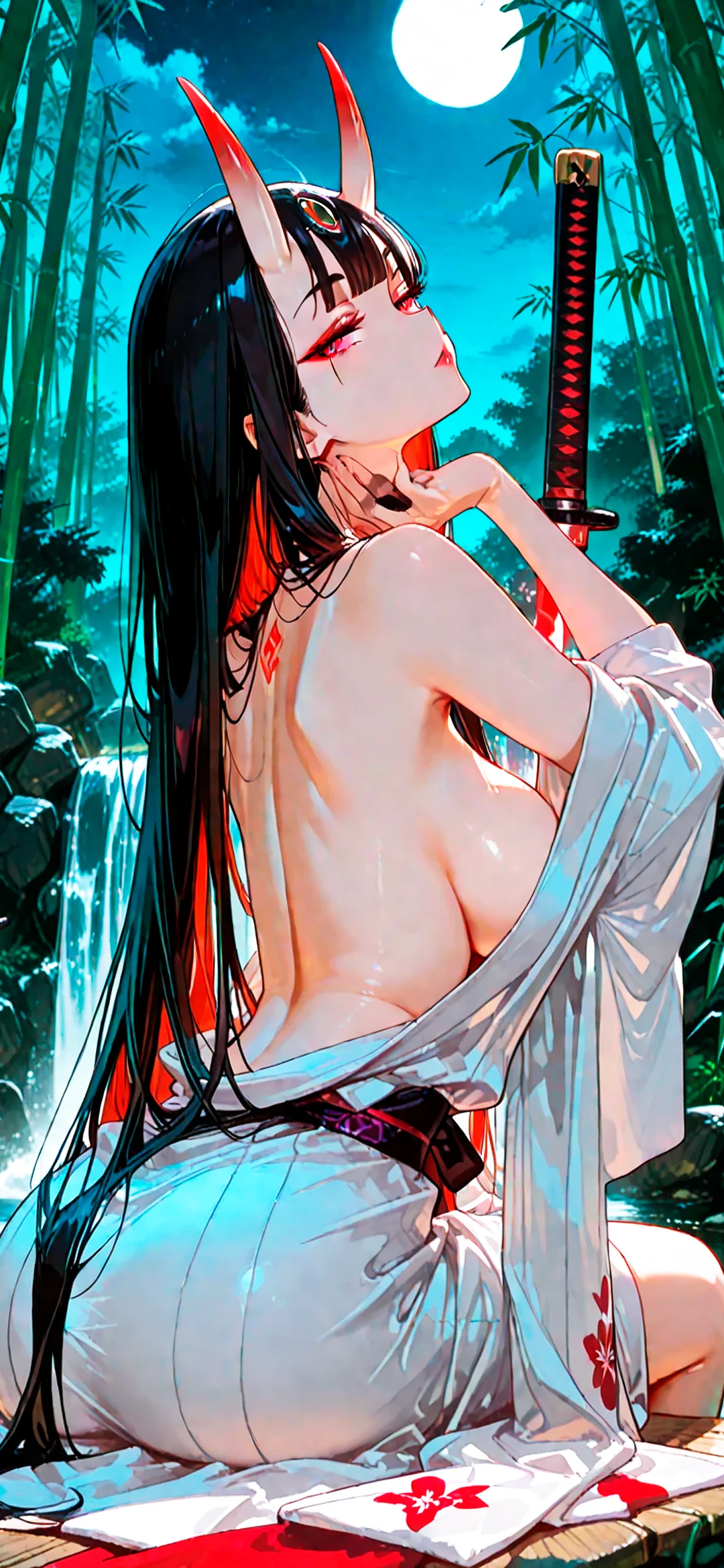 Anime woman with katana