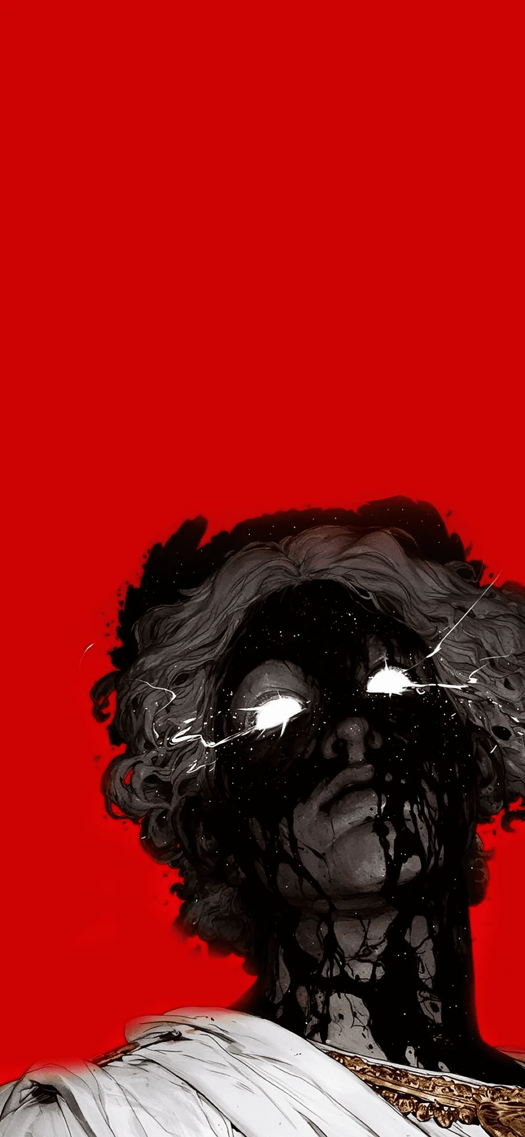 Ai man red background