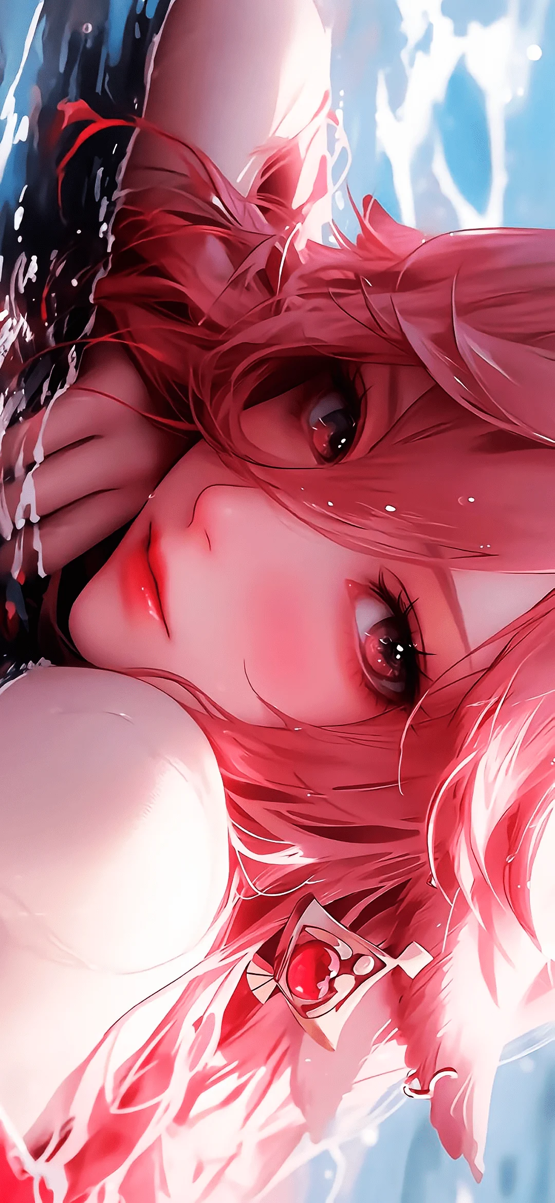 Anime girl with pink hair wallpaper hd