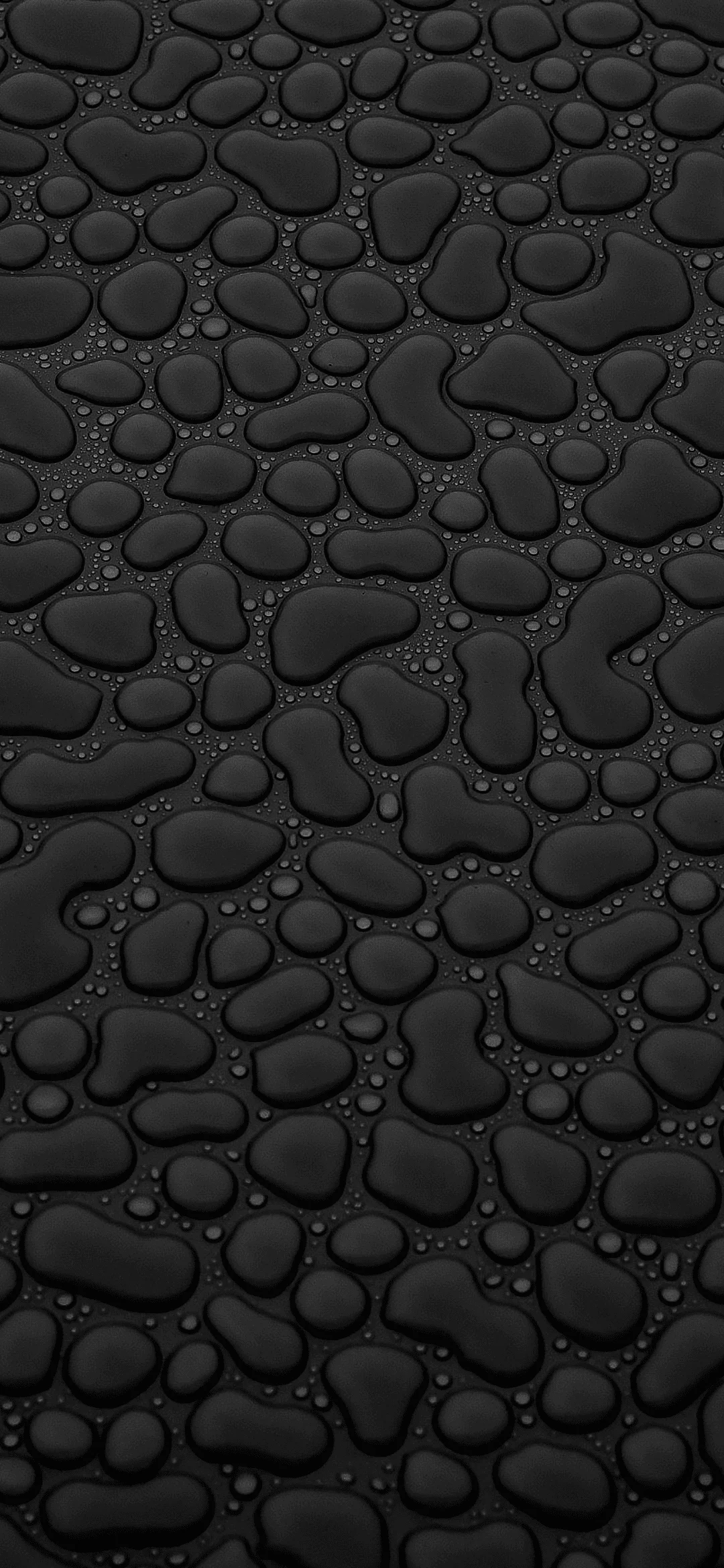 Background with transparent water drops on smooth surface creating a calming effect