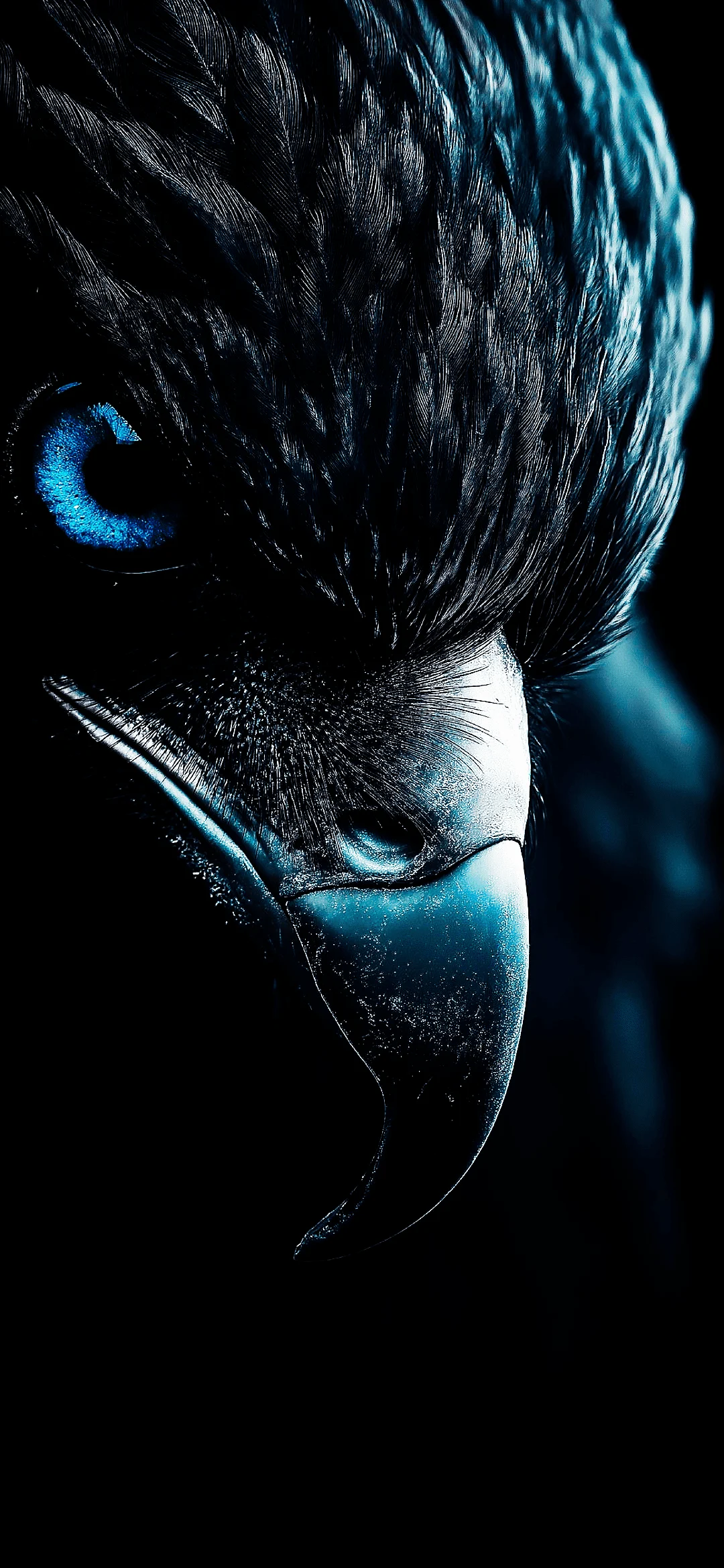 Eagle with wings outstretched, sharp beak, and intense eyes in a vivid natural setting