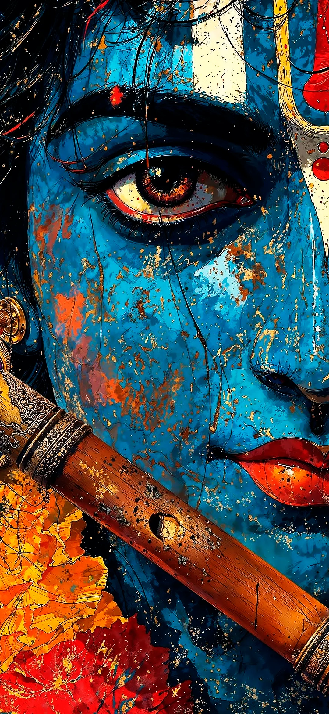 Krishna portrait wallpaper hd