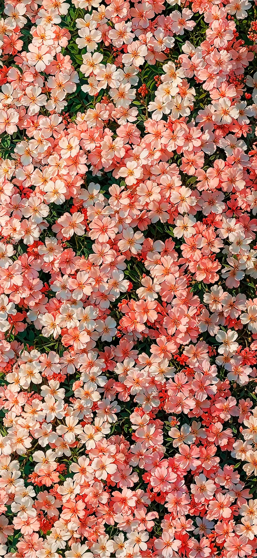 Beautiful flowers arranged on a soft pink background, creating a gentle and elegant floral pattern