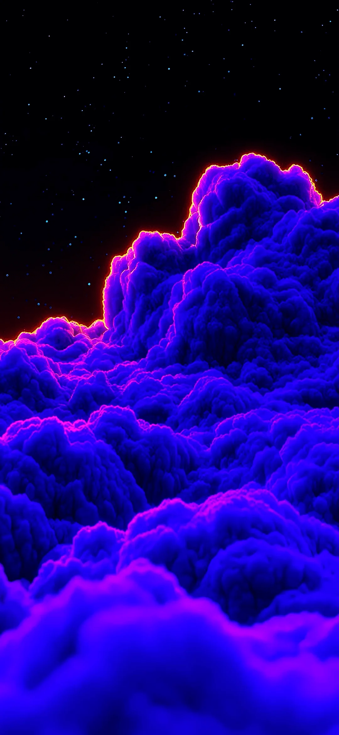 Purple clouds in space wallpaper hd