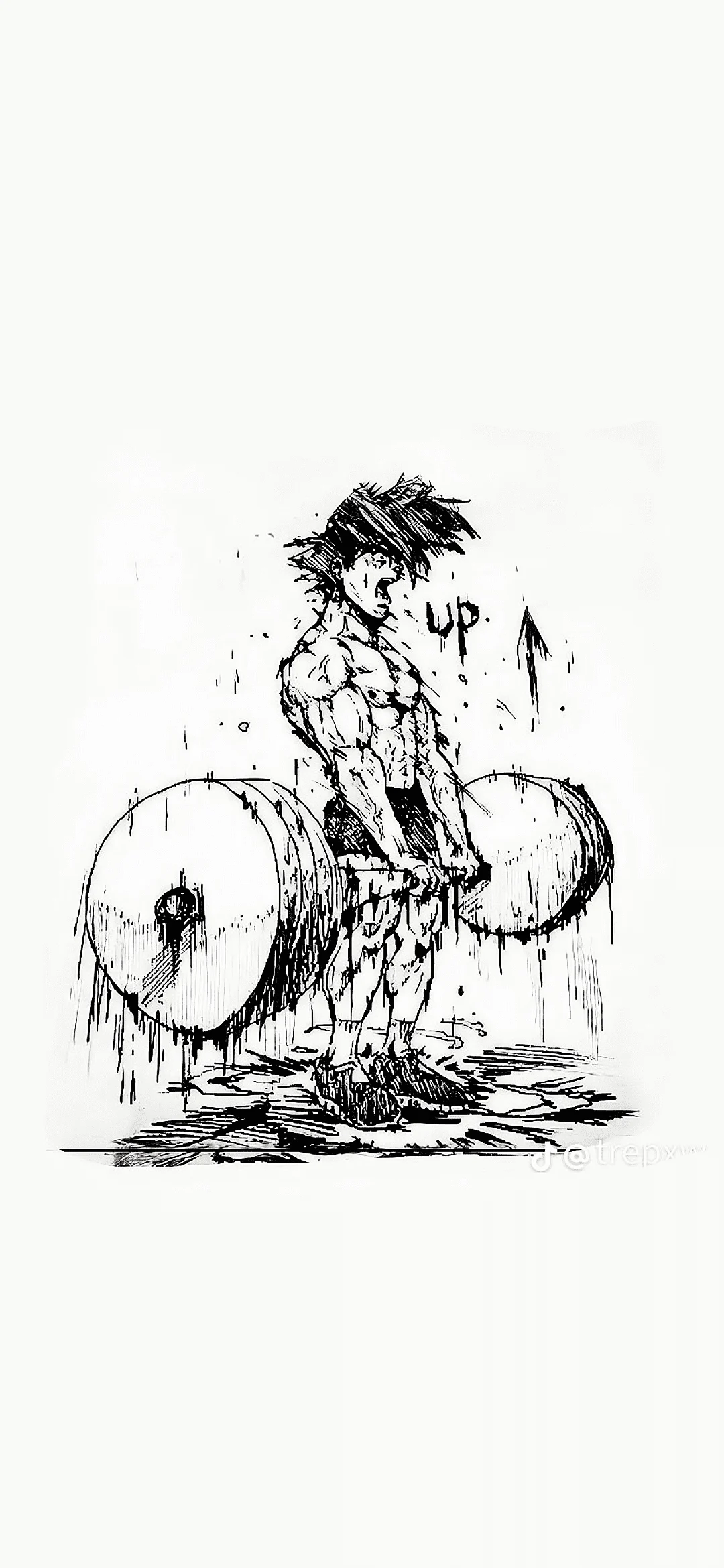 Sportman performing athletic move on white background with energetic pose and clear detail