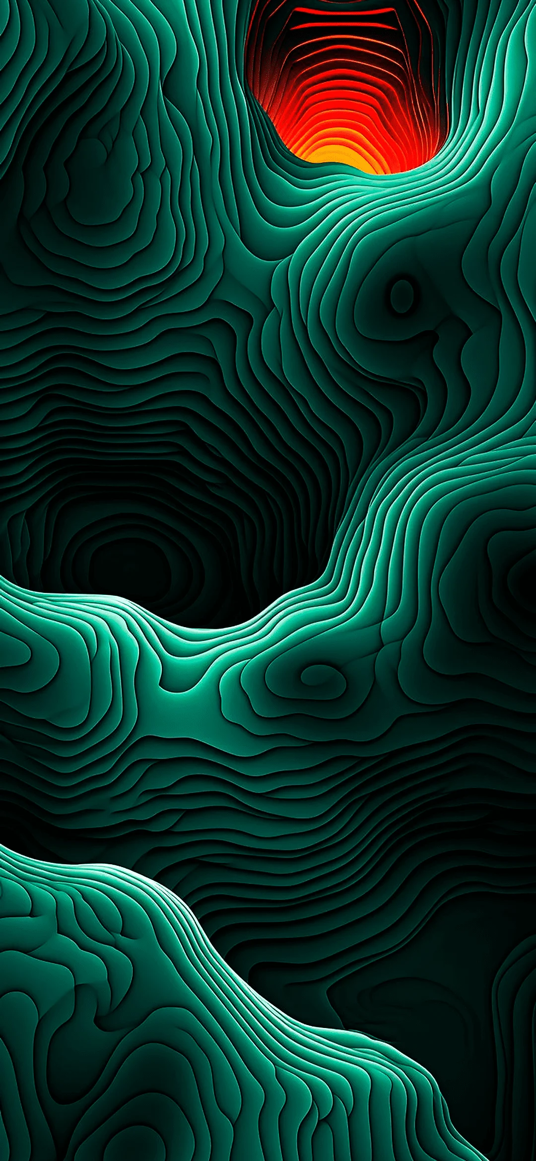 Abstraction of mountains from above