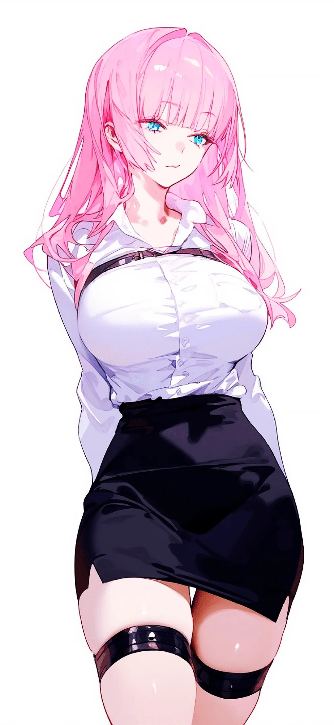 Anime woman in a suit wallpaper