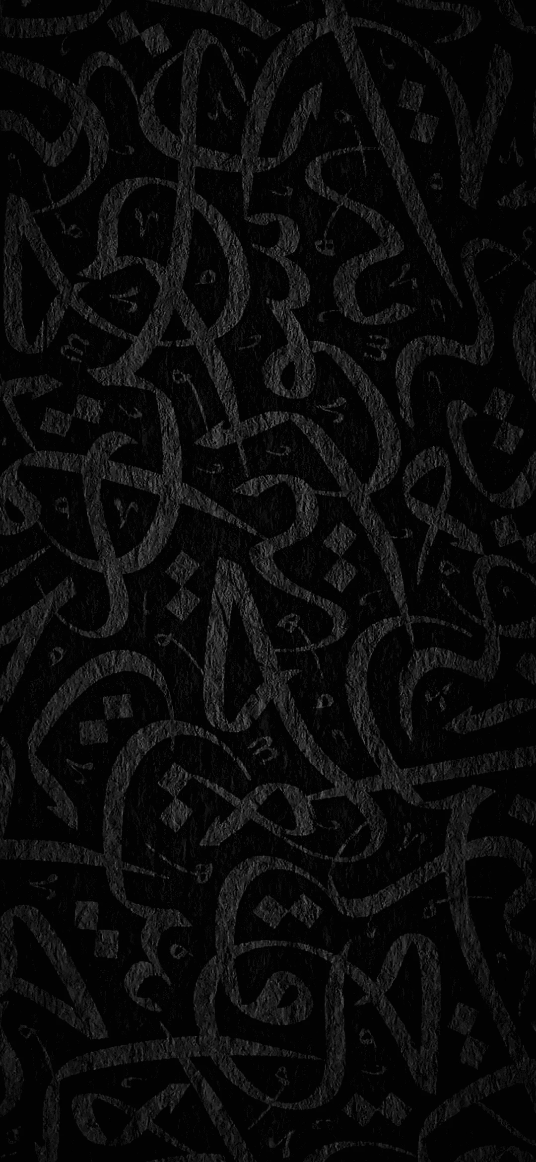 Black calligraphy style wallpaper