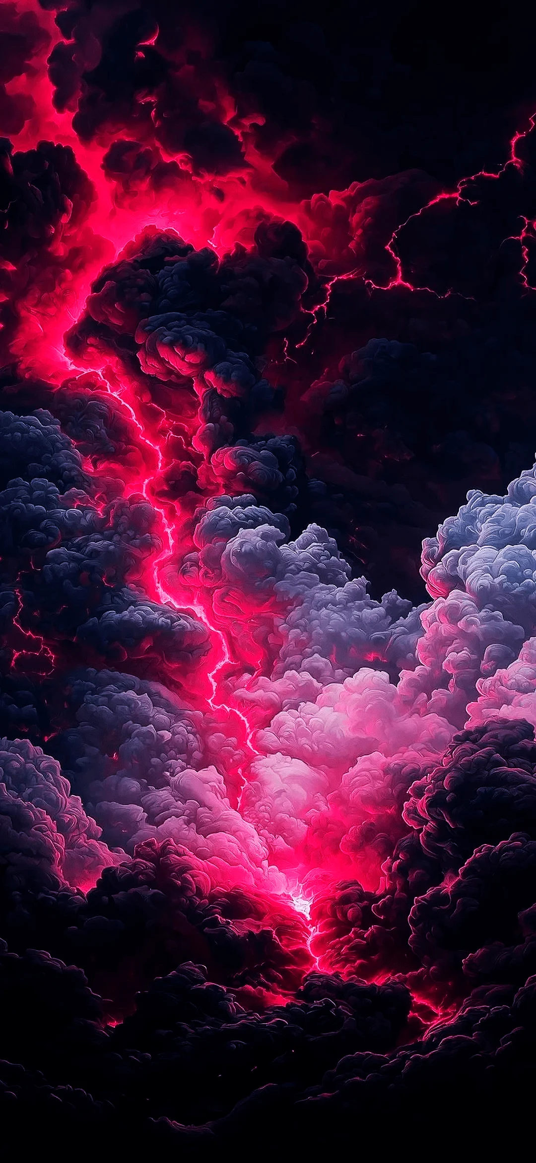 Clouds with lightning wallpaper