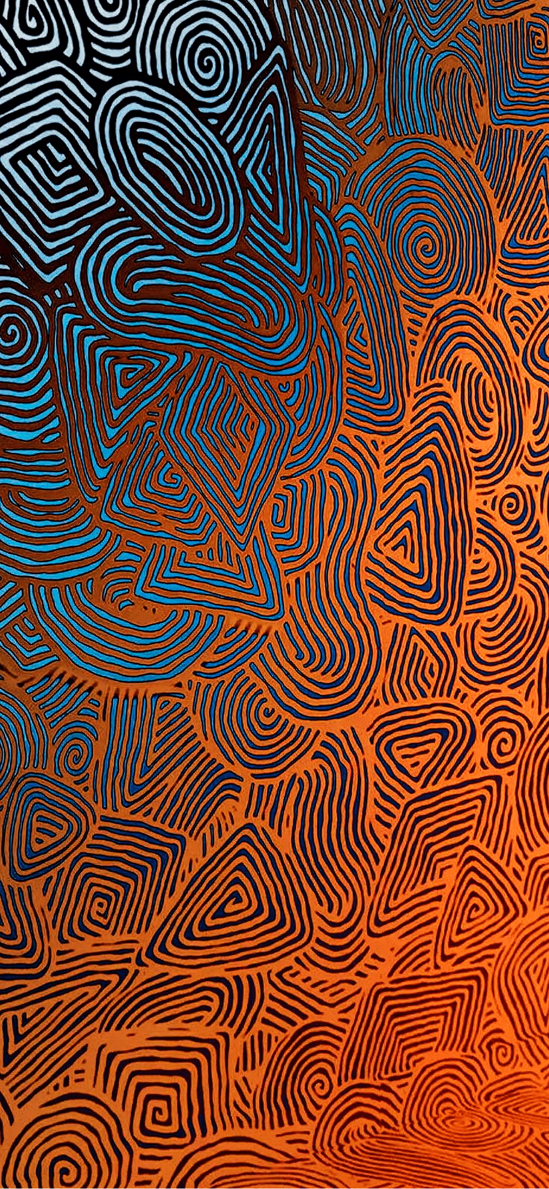 Orange-blue abstraction wallpapers