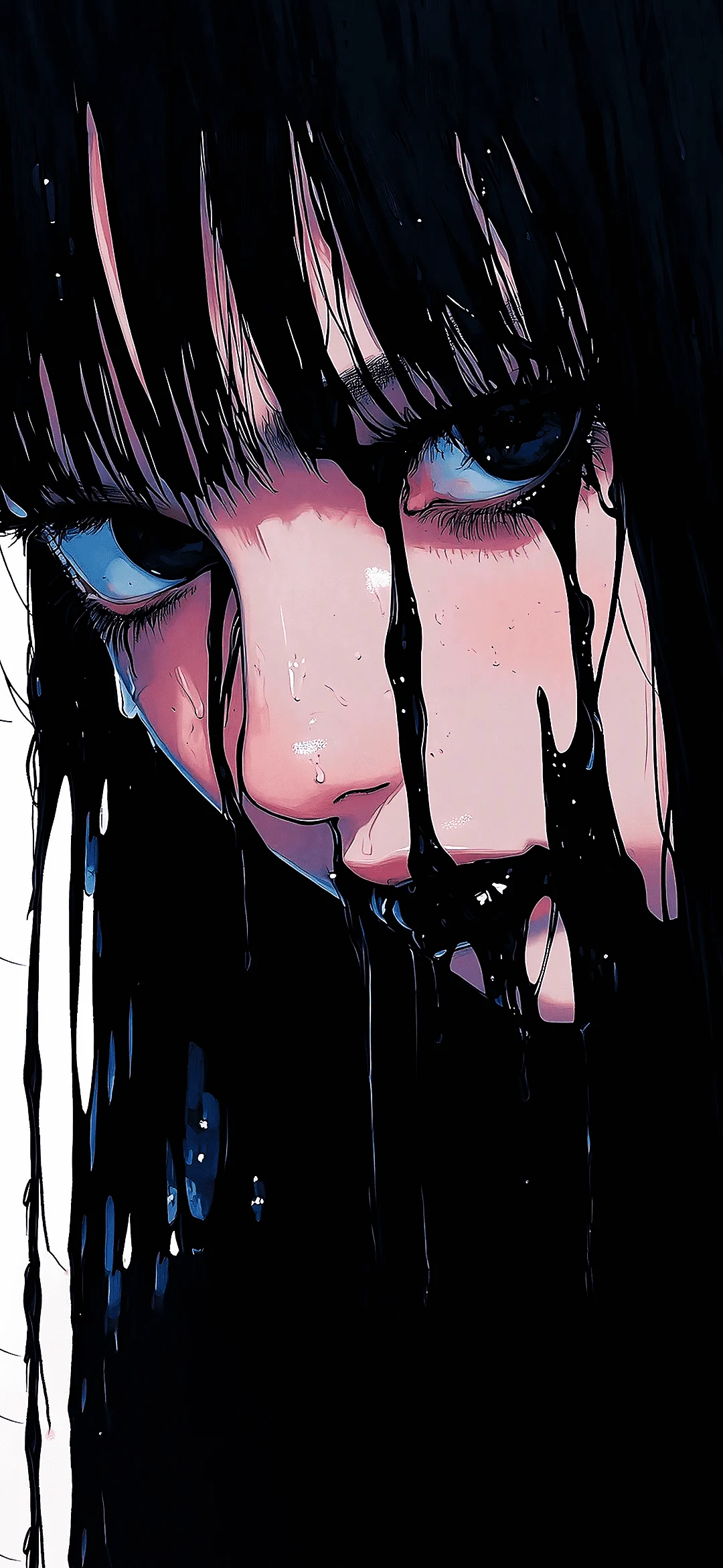 Portrait Anime girls with black hair