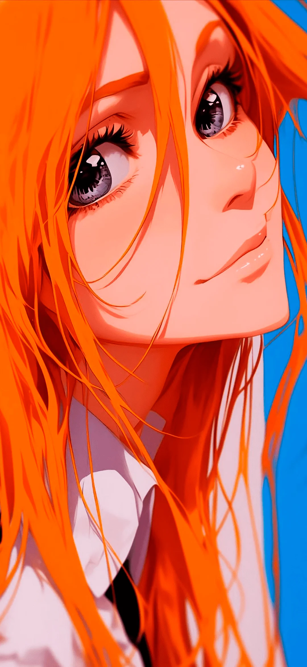 Portrait of an anime red-haired girl wallpaper hd