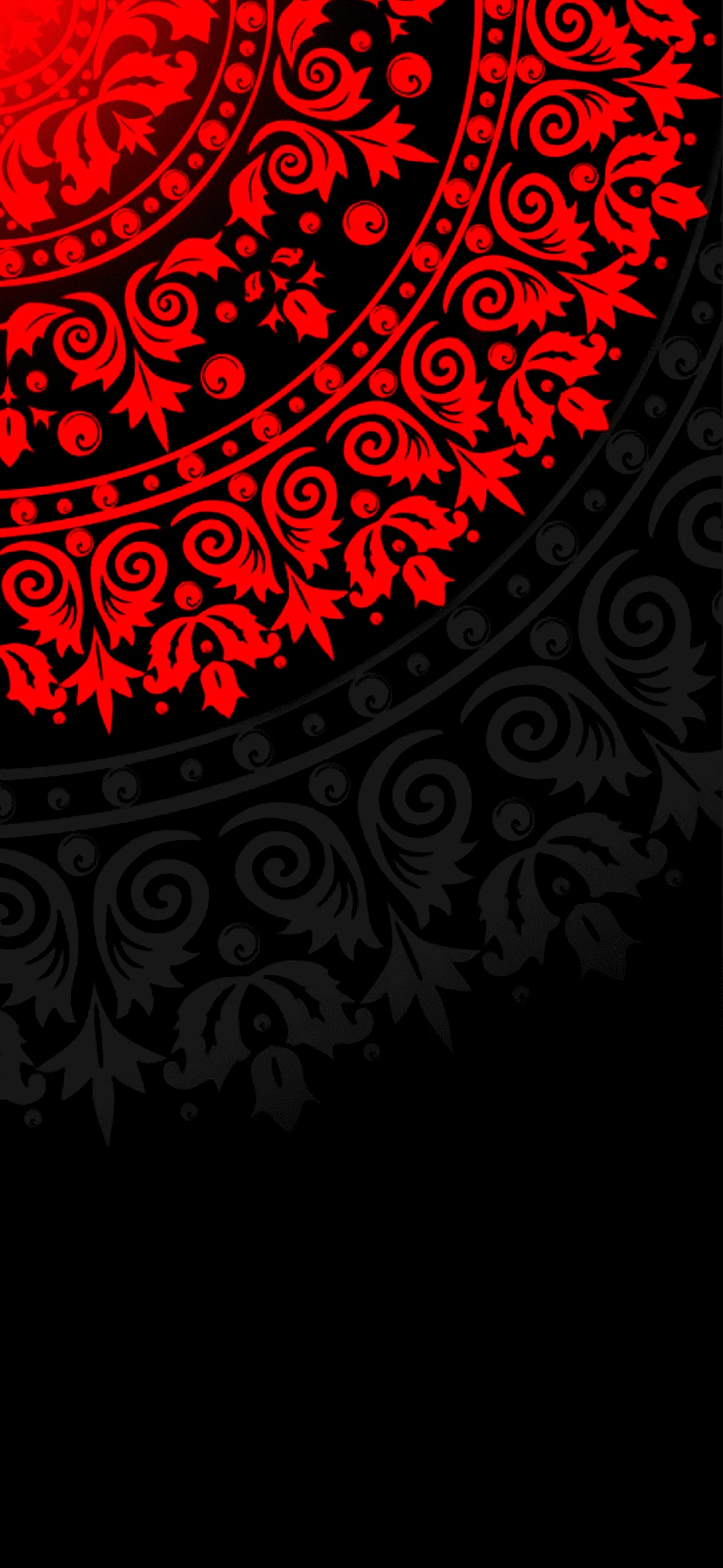 Red and black mandala wallpaper hd
