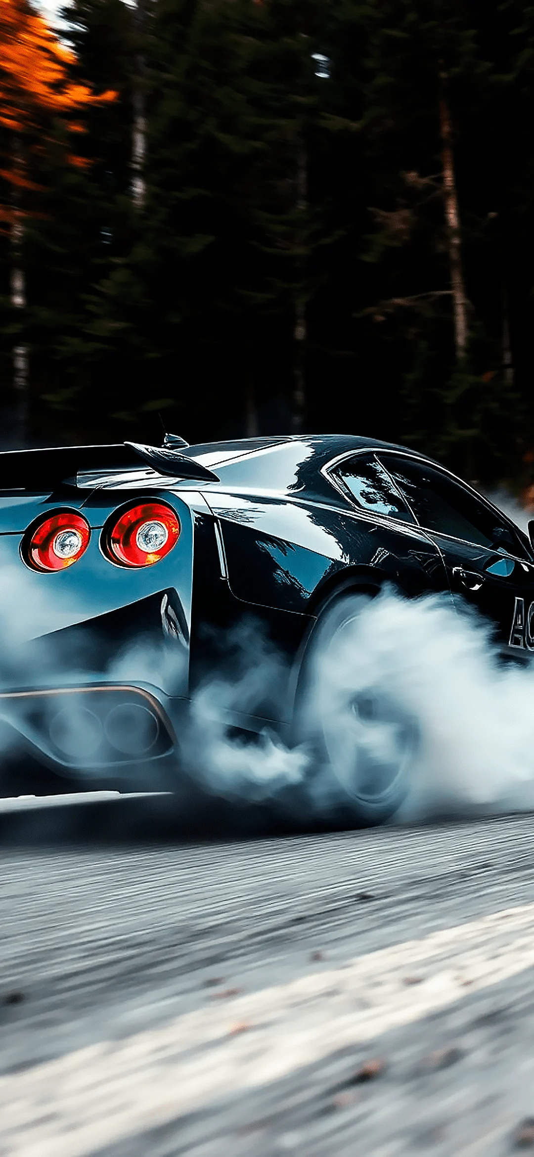 A powerful sports car drifting wallpaper