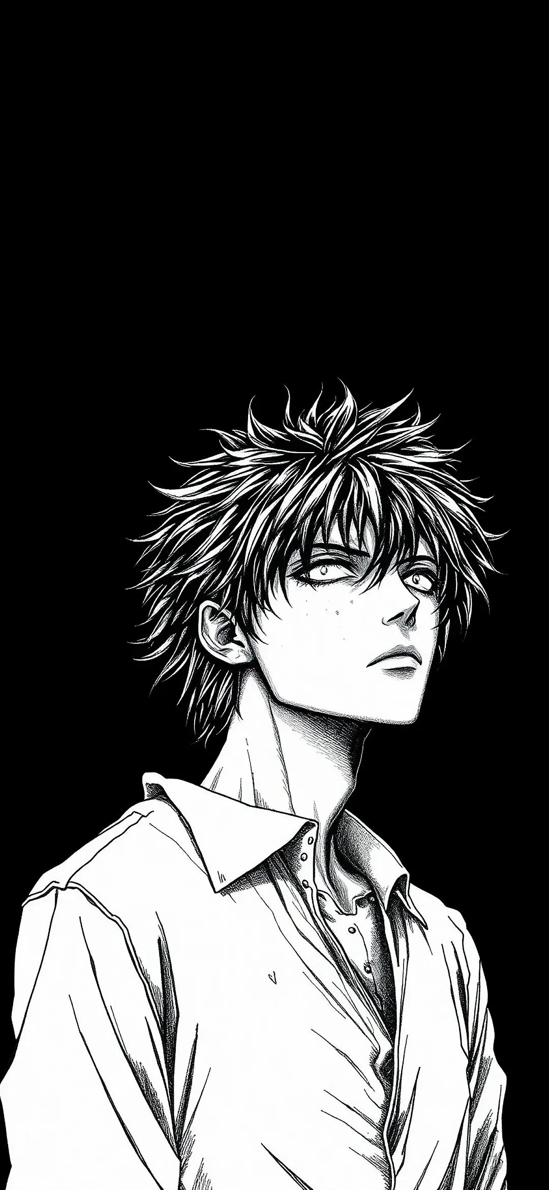 Anime black white man wallpaper