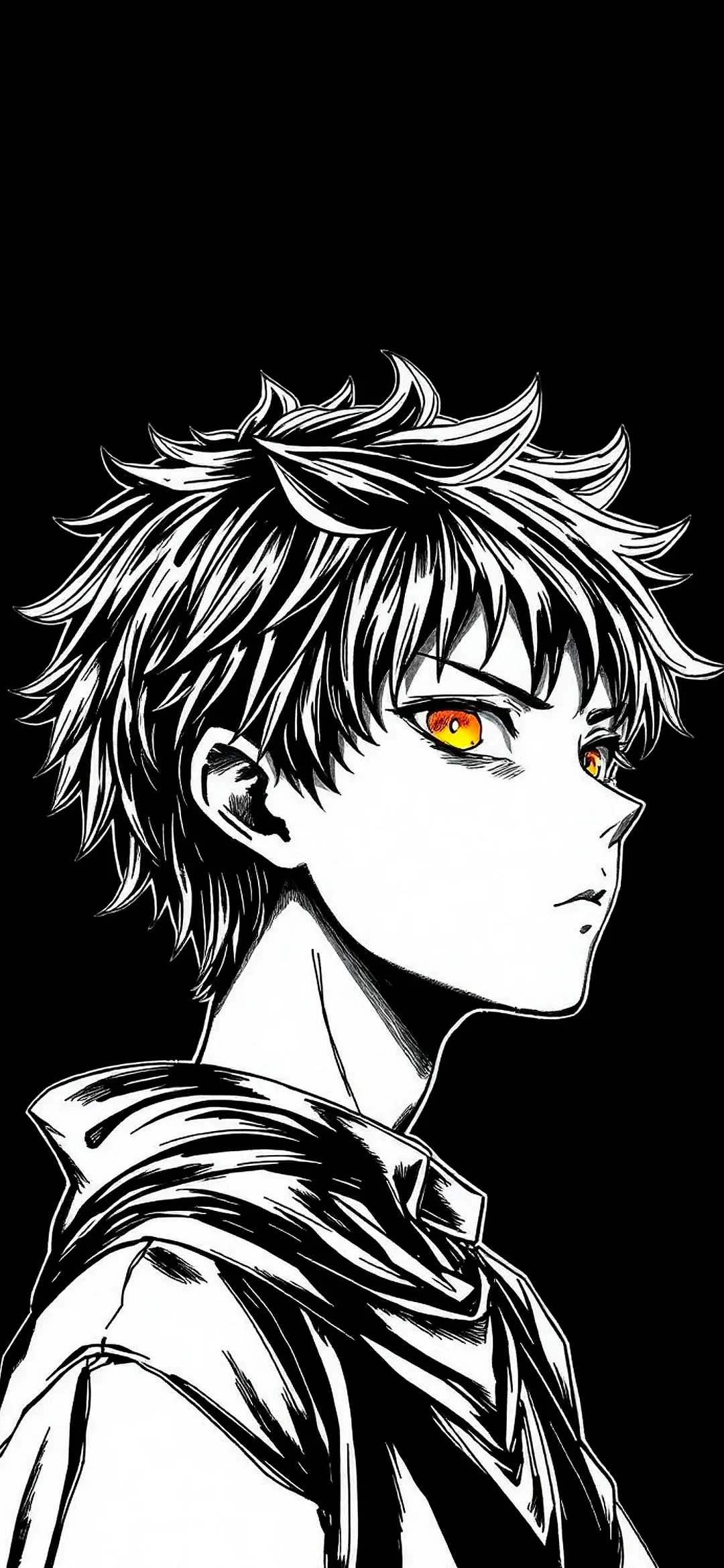 Anime boy with gold eyes wallpaper