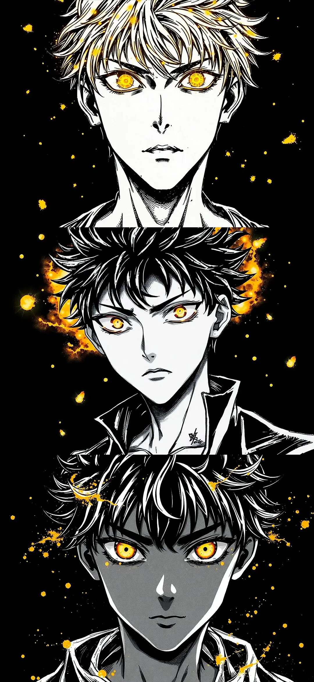 Anime boys with yellow eyes wallpaper