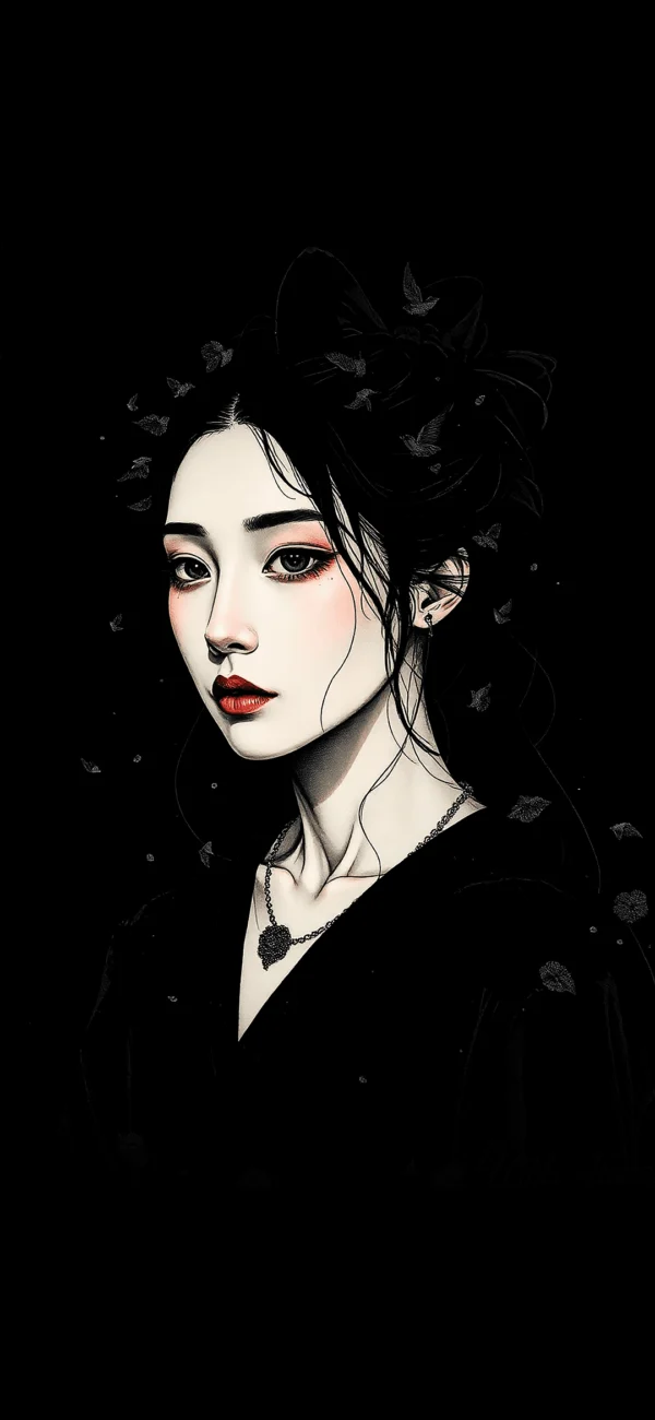 Gothic portrait korean woman wallpaper