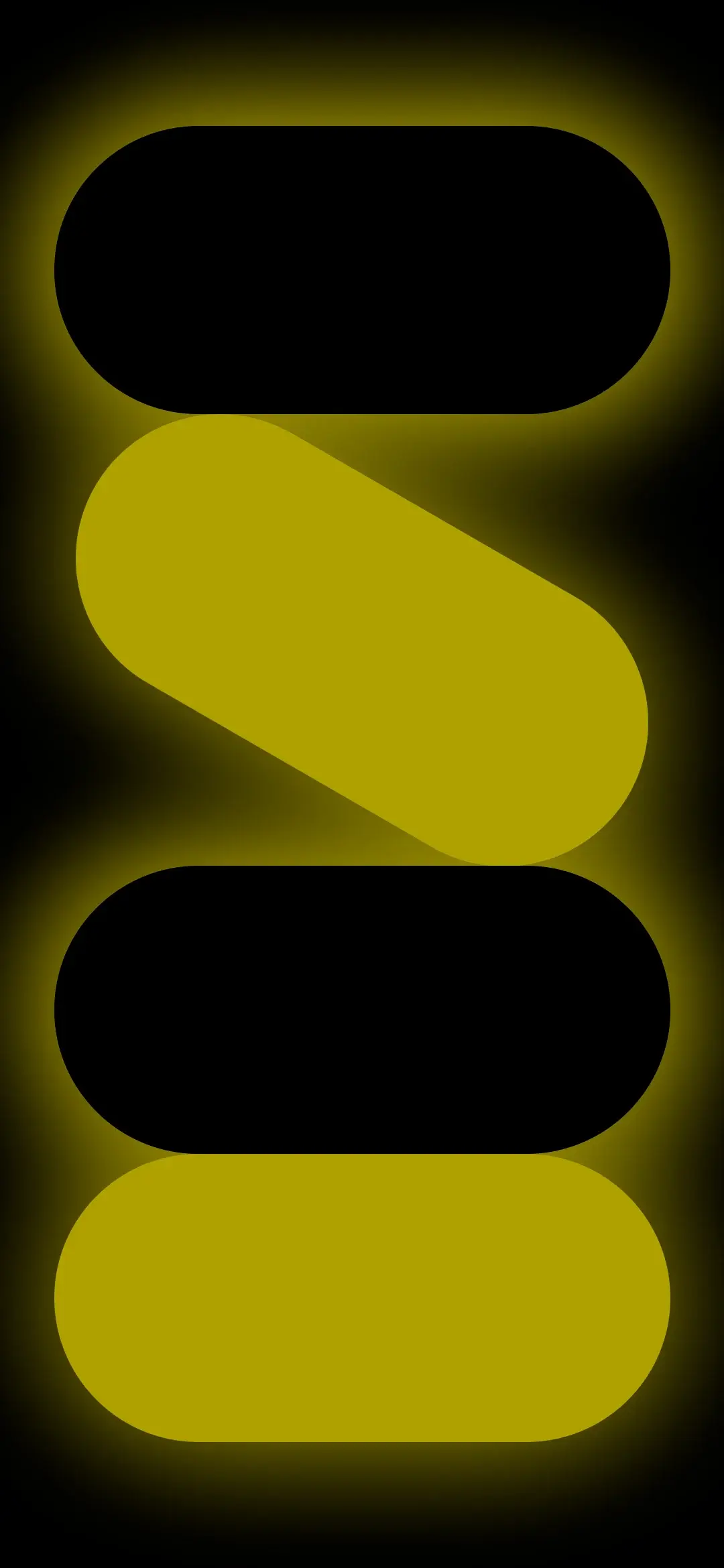 Neon Yellow 3D Pill Abstract Wallpaper