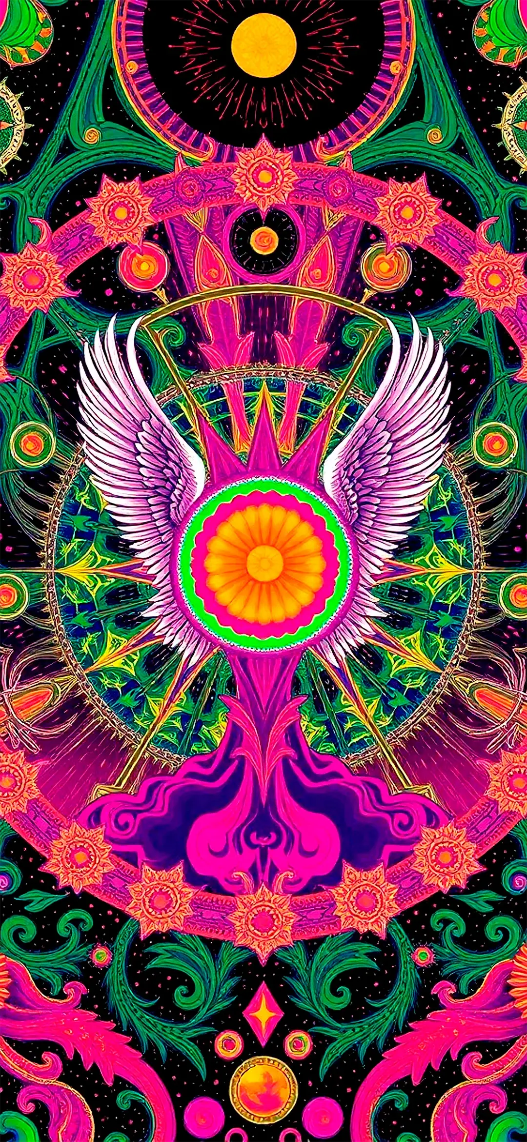 Psychedelic angel wings wallpapers