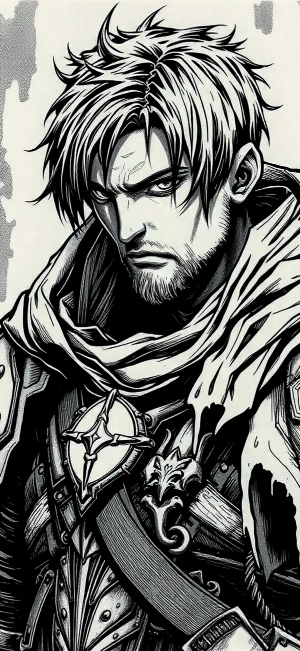 Anime man with short hair wallpaper
