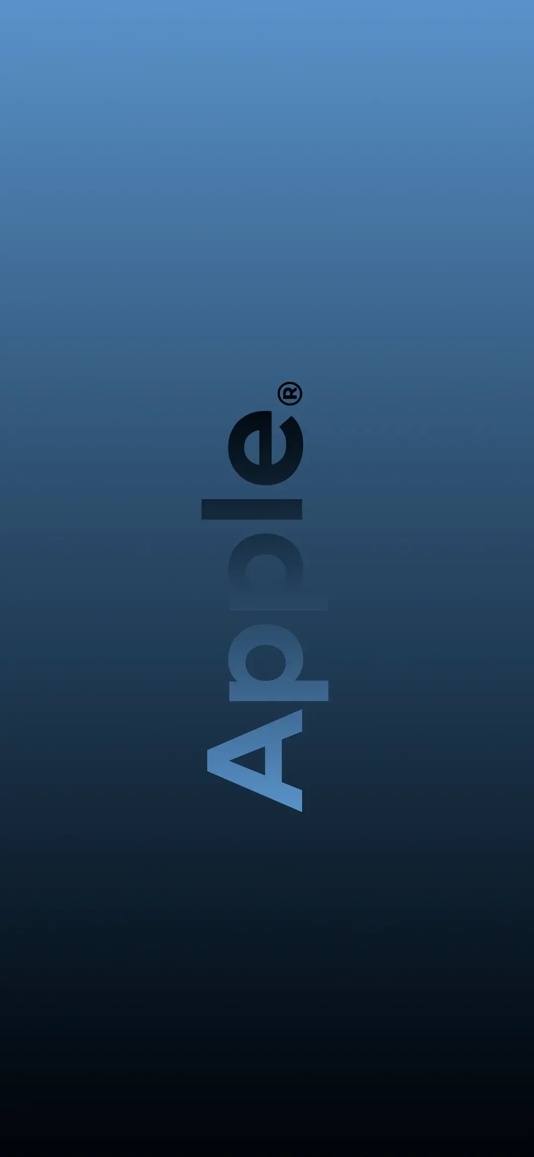 Minimalist Blue Apple Brand Wallpaper