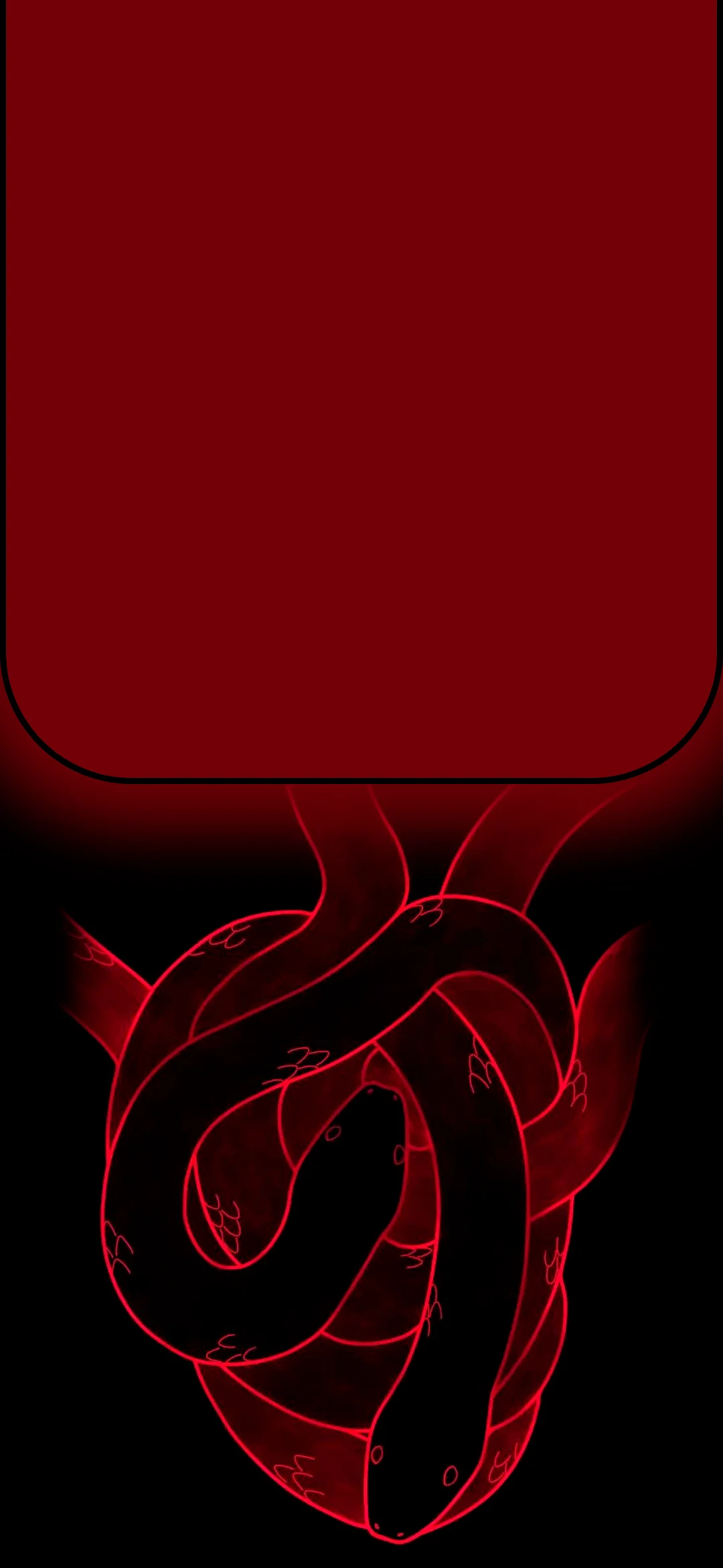 4K Red wallpaper with snakes hear 2026 2340x1080