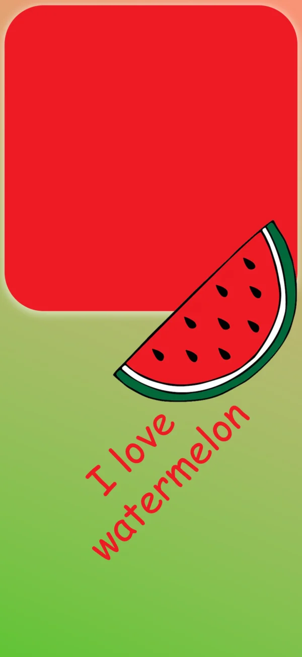 I Love Watermelon Cute Summer Wallpaper