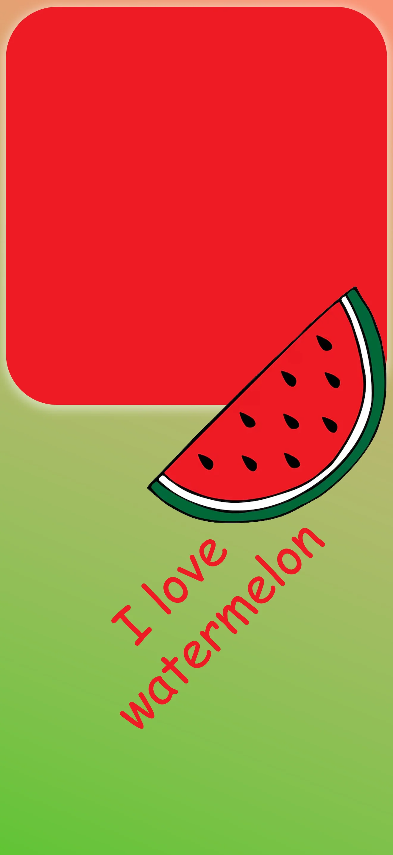 4K I Love Watermelon Cute Summer Wallpaper 2340x1080
