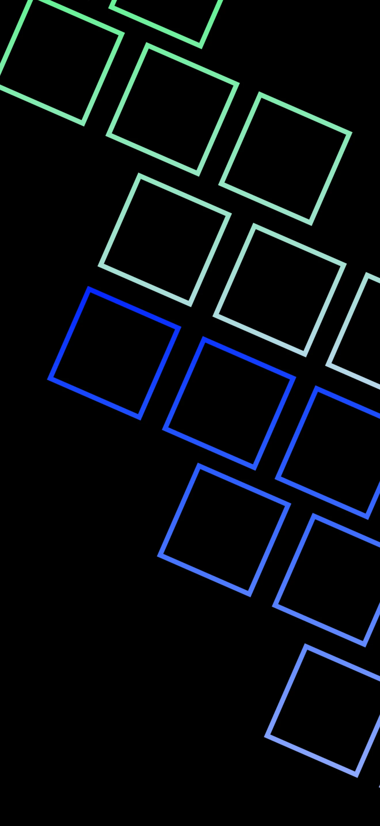 4K Blue Green Geometric Squares Abstract Wallpaper 2340x1080