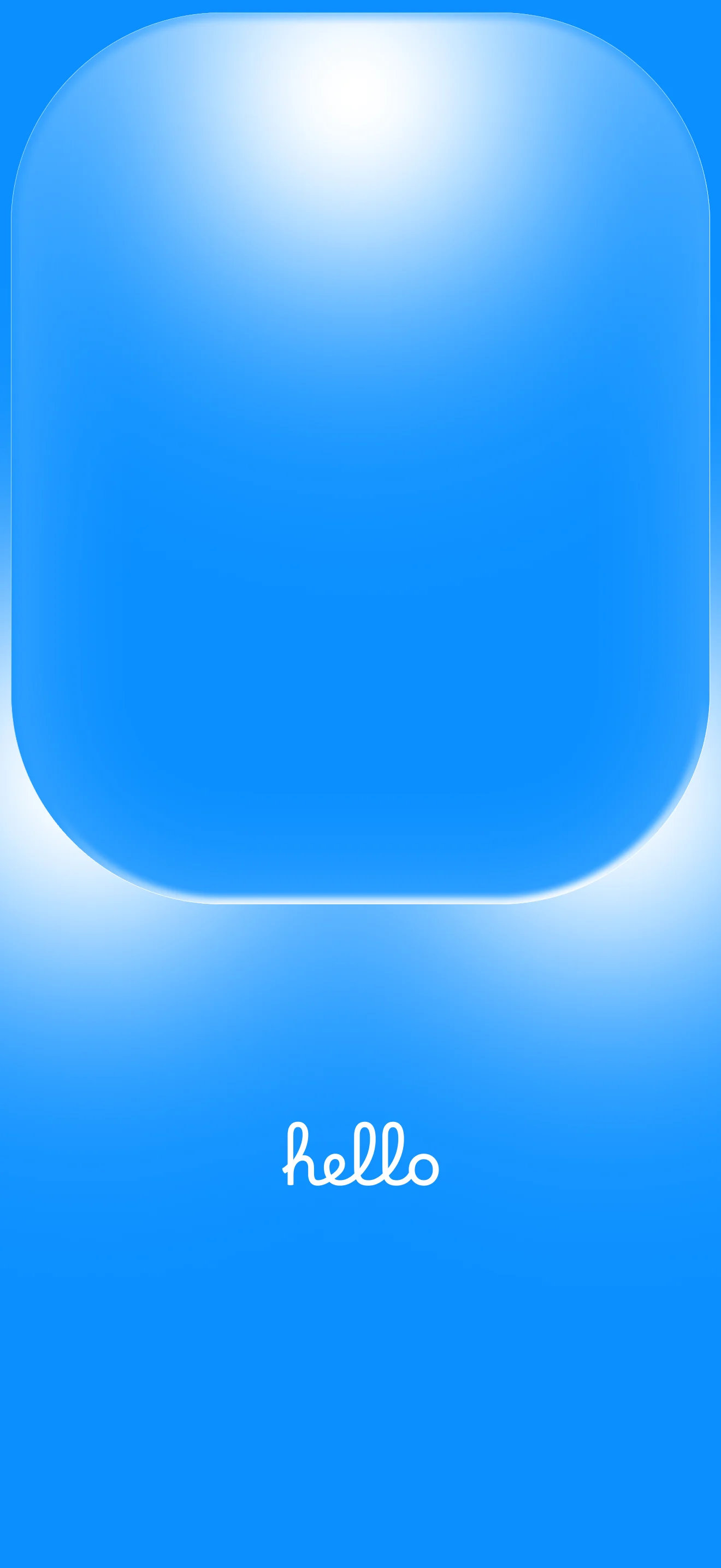 4K Hello Minimal Blue Gradient Wallpaper 2340x1080